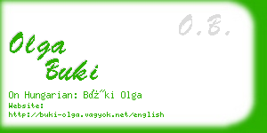 olga buki business card